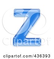Poster, Art Print Of 3d Blue Symbol Capital Letter Z