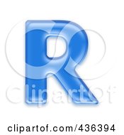 Poster, Art Print Of 3d Blue Symbol Capital Letter R
