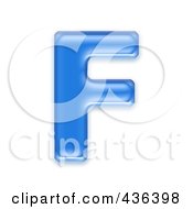3d Blue Symbol Capital Letter F by chrisroll