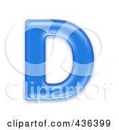 Royalty Free RF Clipart Illustration Of A 3d Blue Symbol Capital Letter D by chrisroll
