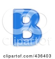 3d Blue Symbol Capital Letter B