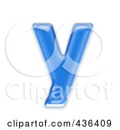 Royalty Free RF Clipart Illustration Of A 3d Blue Symbol Lowercase Letter Y