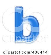 3d Blue Symbol Lowercase Letter B