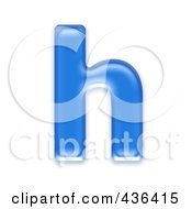 3d Blue Symbol Lowercase Letter H