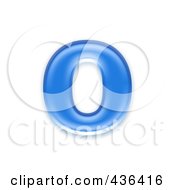 3d Blue Symbol Lowercase Letter O