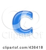 3d Blue Symbol Lowercase Letter C
