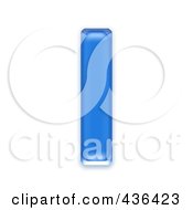 Royalty Free RF Clipart Illustration Of A 3d Blue Symbol Lowercase Letter L by chrisroll