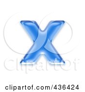 Poster, Art Print Of 3d Blue Symbol Lowercase Letter X
