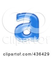 3d Blue Symbol Lowercase Letter A