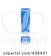 Royalty Free RF Clipart Illustration Of A 3d Blue Symbol Exclamation Point by chrisroll