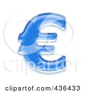 3d Blue Symbol Euro