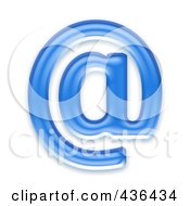 Poster, Art Print Of 3d Blue Symbol Email At Arobase