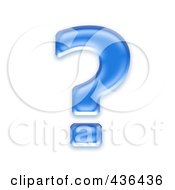 Royalty Free RF Clipart Illustration Of A 3d Blue Symbol Question Mark
