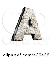 3d Cracked Earth Symbol Capital Letter A