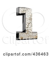 Poster, Art Print Of 3d Cracked Earth Symbol Number 1