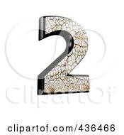 3d Cracked Earth Symbol Number 2