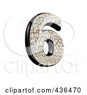 Poster, Art Print Of 3d Cracked Earth Symbol Number 6
