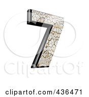 Poster, Art Print Of 3d Cracked Earth Symbol Number 7