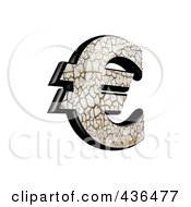 Poster, Art Print Of 3d Cracked Earth Symbol Euro