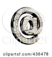 Poster, Art Print Of 3d Cracked Earth Symbol Email At Arobase