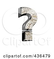 Royalty Free RF Clipart Illustration Of A 3d Cracked Earth Symbol Question Mark by chrisroll