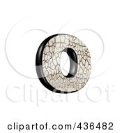 Poster, Art Print Of 3d Cracked Earth Symbol Lowercase Letter O