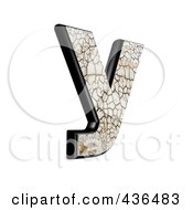 Poster, Art Print Of 3d Cracked Earth Symbol Lowercase Letter Y