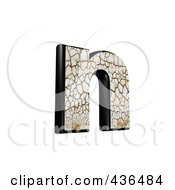 3d Cracked Earth Symbol Lowercase Letter N