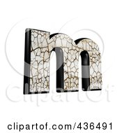 Poster, Art Print Of 3d Cracked Earth Symbol Lowercase Letter M