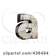 3d Cracked Earth Symbol Lowercase Letter A