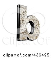 3d Cracked Earth Symbol Lowercase Letter B