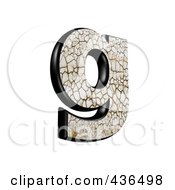 Poster, Art Print Of 3d Cracked Earth Symbol Lowercase Letter G