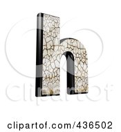 3d Cracked Earth Symbol Lowercase Letter H