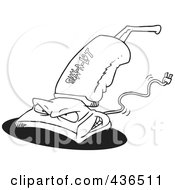 Poster, Art Print Of Line Art Design Of A Sux-A-Lot Vacuum Cleaner