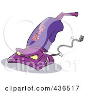 Royalty Free RF Clipart Illustration Of A Purple Sux A Lot Vacuum Cleaner by toonaday