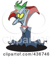 Royalty Free RF Clipart Illustration Of A Creepy Old Vampire by toonaday