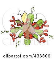 Royalty Free RF Clipart Illustration Of A Bug Splatting On A Windshield