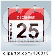 Royalty Free RF Clipart Illustration Of A 3d December 25th Boxing Day Calendar