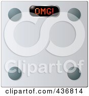 Poster, Art Print Of 3d Glass Weight Scale With Omg On The Display