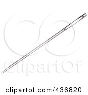 Royalty Free RF Clipart Illustration Of A 3d Sewing Needle