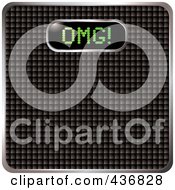 Royalty Free RF Clipart Illustration Of A 3d Black Weight Scale With OMG On The Display