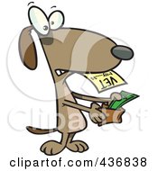 Poster, Art Print Of Dog Pulling Cash Out Of His Wallet To Pay A Vet Bill