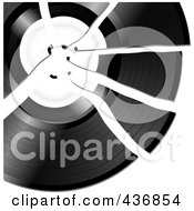 Royalty Free RF Clipart Illustration Of A Broken Record by elaineitalia