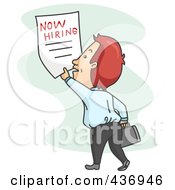 Poster, Art Print Of Job Seeker Grabbing A Now Wanted Poster