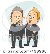 Poster, Art Print Of Businessman Feeding A Colleague With A Spoon