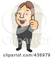 Businessman Gesturing Ok Over Tan