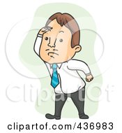 Royalty Free RF Clipart Illustration Of A Searching Businessman