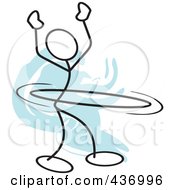 Poster, Art Print Of Stickler Stick Person Using A Hula Hoop - 6