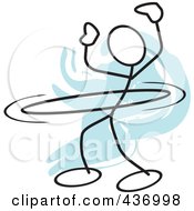 Poster, Art Print Of Stickler Stick Person Using A Hula Hoop - 4