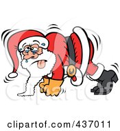 Poster, Art Print Of Santa Sweating And Doing Pushups